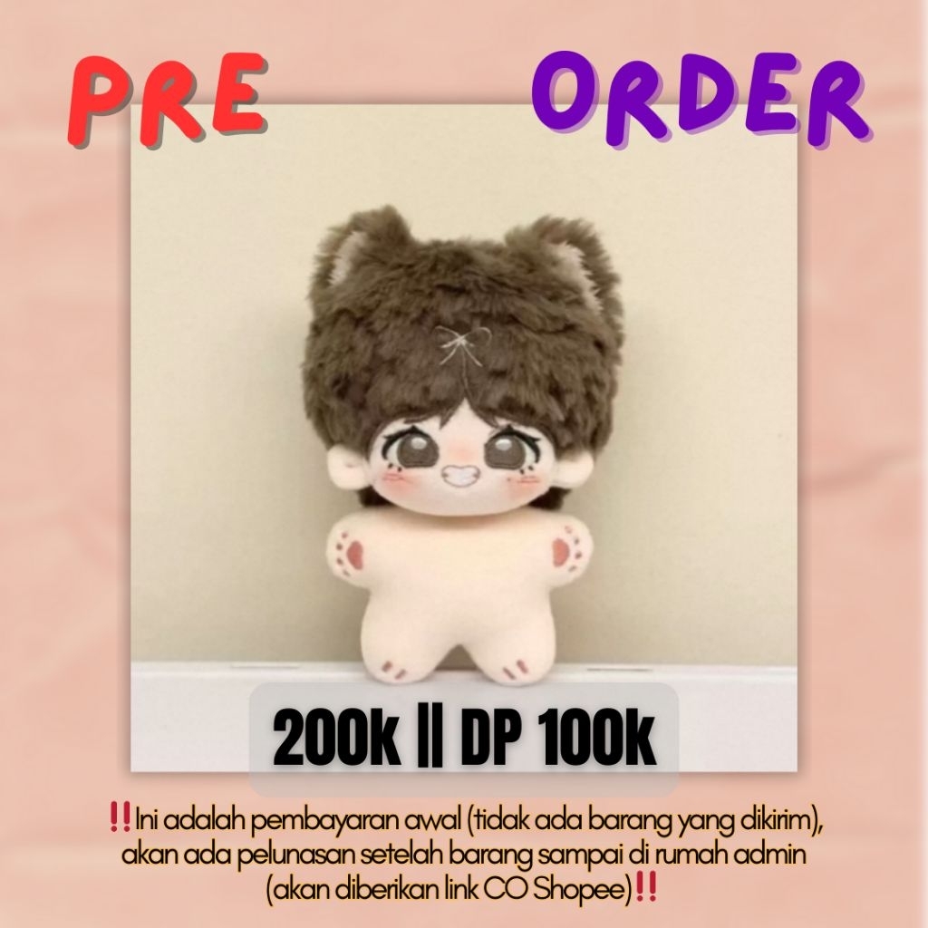 [baca deskripsi] PO Pre Order Doll BTS V 10 cm | 10cm Kim Taehyung fanmade china lucu boneka