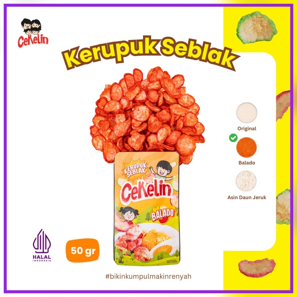 

Cemilan Cekelin Kerupuk Seblak - Isi 50gr