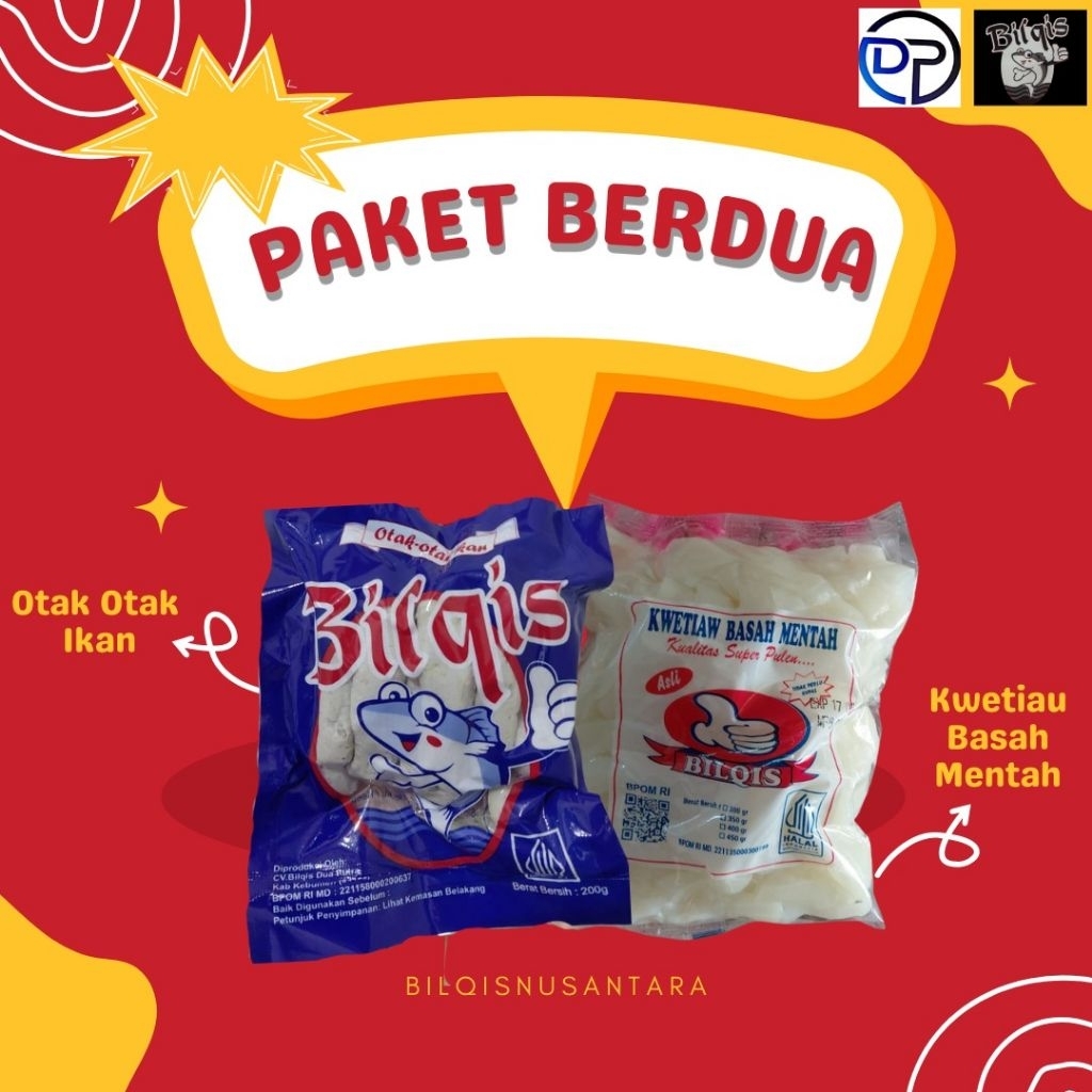

PAKET BERDUA Otak Otak Ikan dan Kwetiau Basah Mentah Bilqis