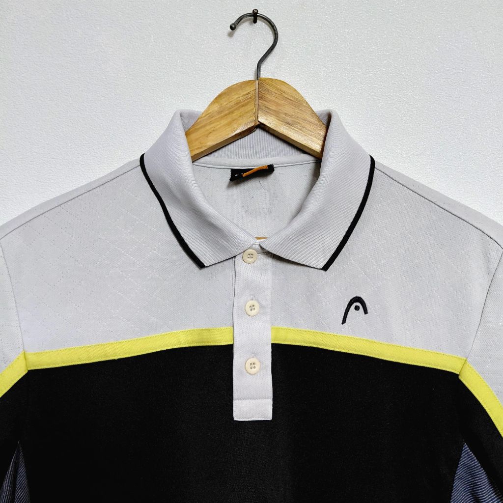 Head baju kaos kerah olahraga pria, baju atasan olahraga pria