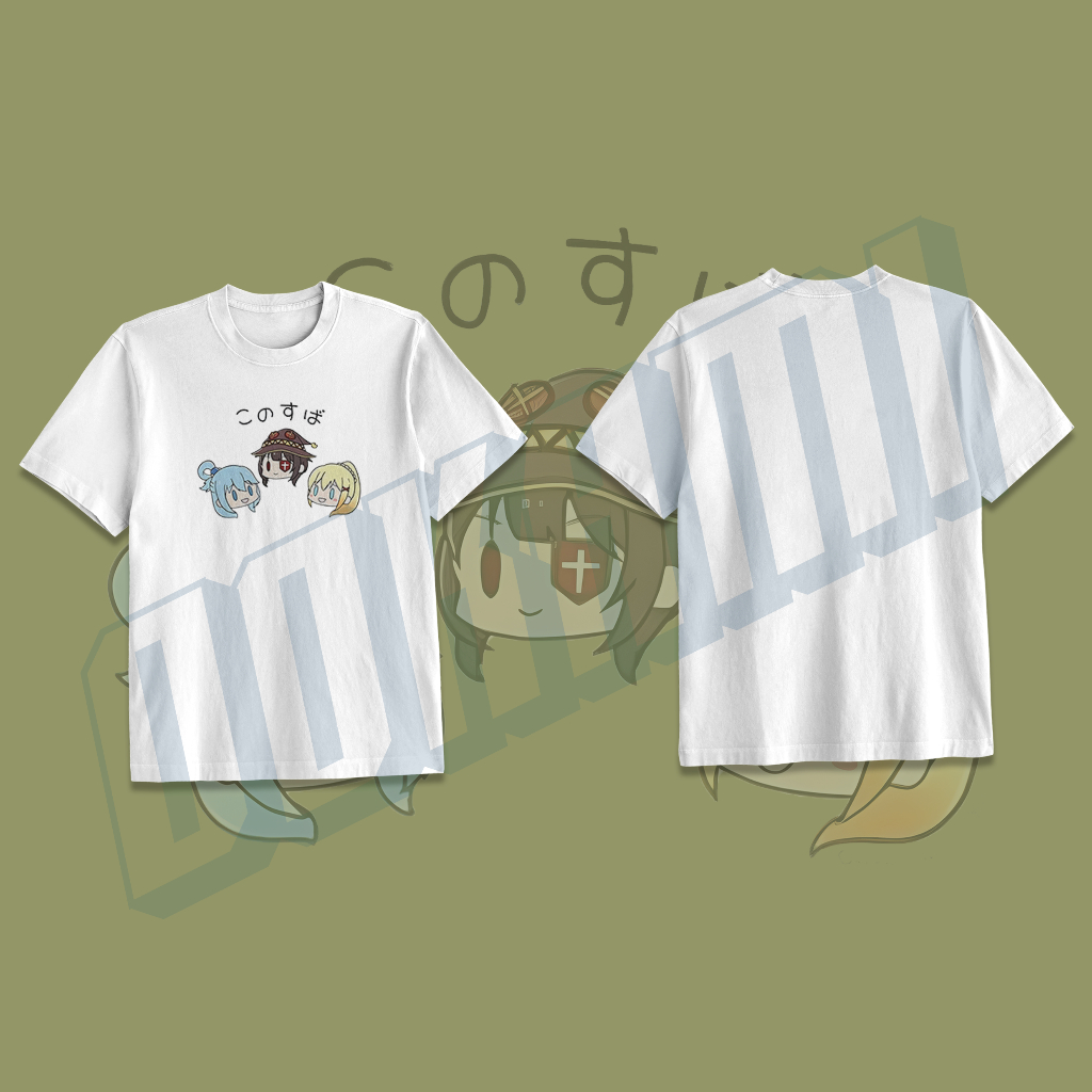 Kaos Anime konosuba Chibi Art unisex