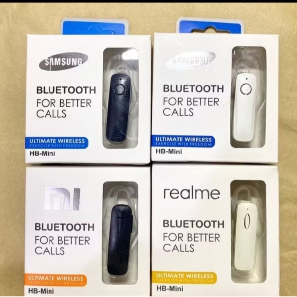 Headset Earphone Bluetooth biasa one ear branded