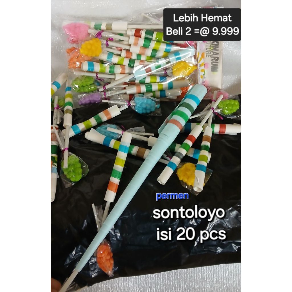

permen anggur mainan S0NTOLOYO isi 20 pcs per pak