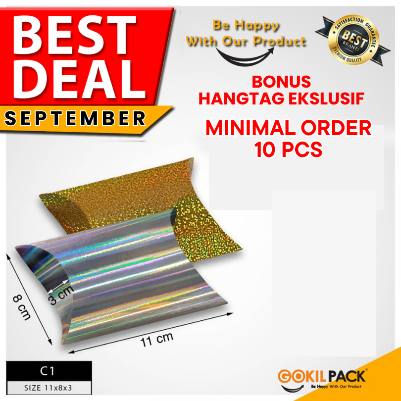 

Pillow Box | Kotak Pillow | Kotak Hadiah | Kotak Souvenir | Murah 11x8x3 I C1