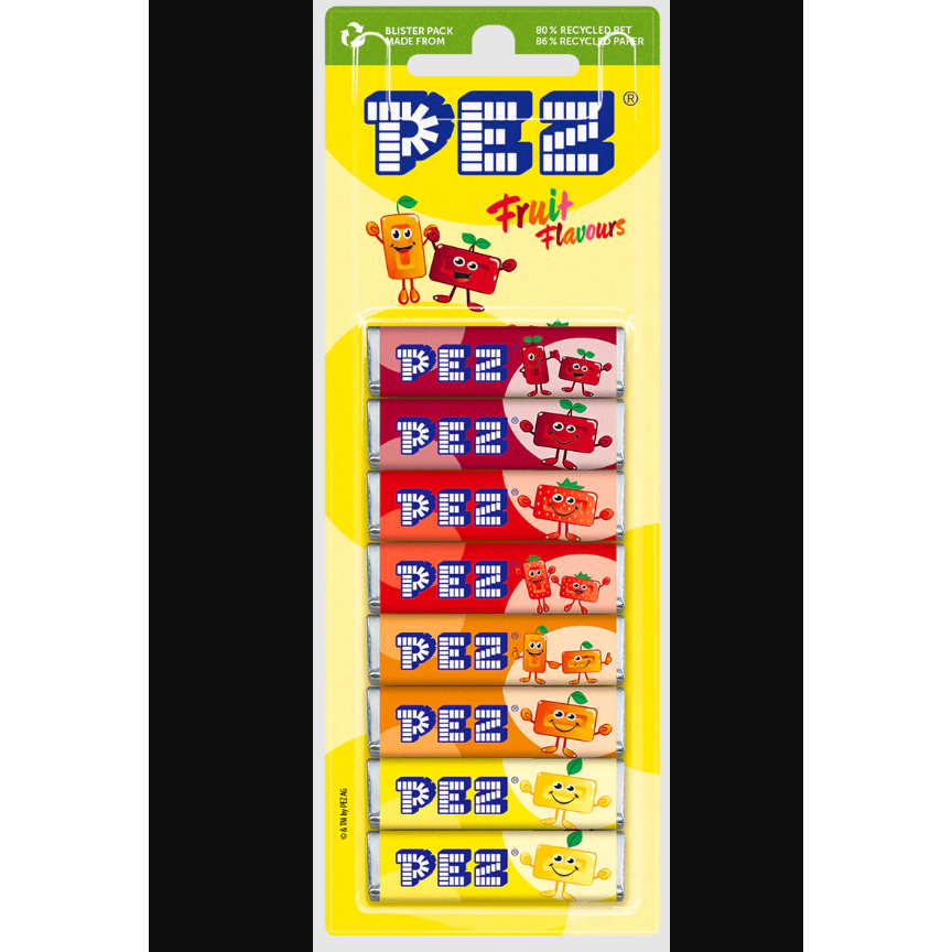 

Refill Pez Candy - Permen Pez Fruit Mix Exp 2026 (8 Roll per Pack)
