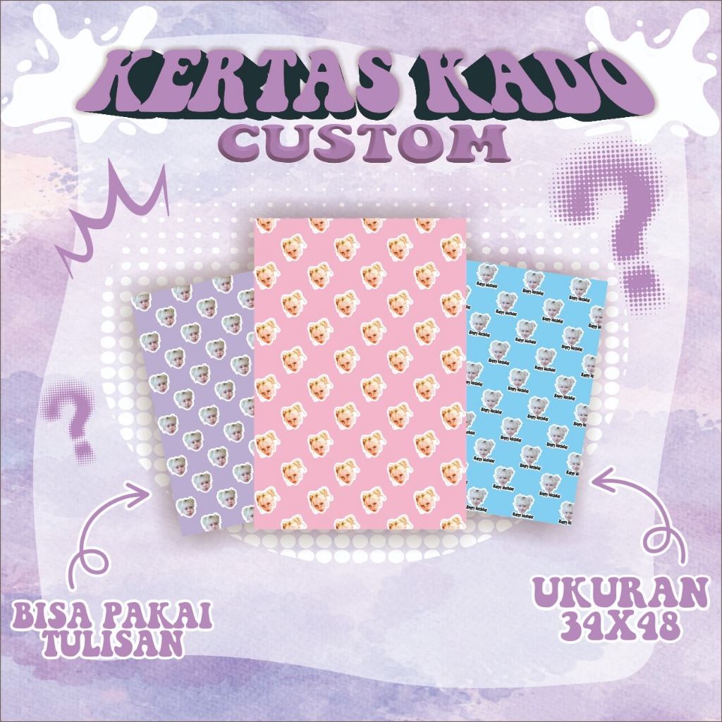

Kertas Kado aesthetic / KERTAS KADO CUSTOM / KERTAS KADO CUSTOM termurah kertas kado ukuran A3+