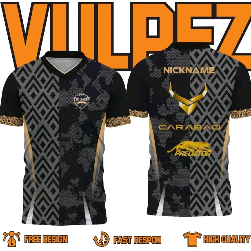 JERSEY BILLIARD CARABAO FREE CUSTOM NAME || FULL PRINTING || JERSEY CUSTOM