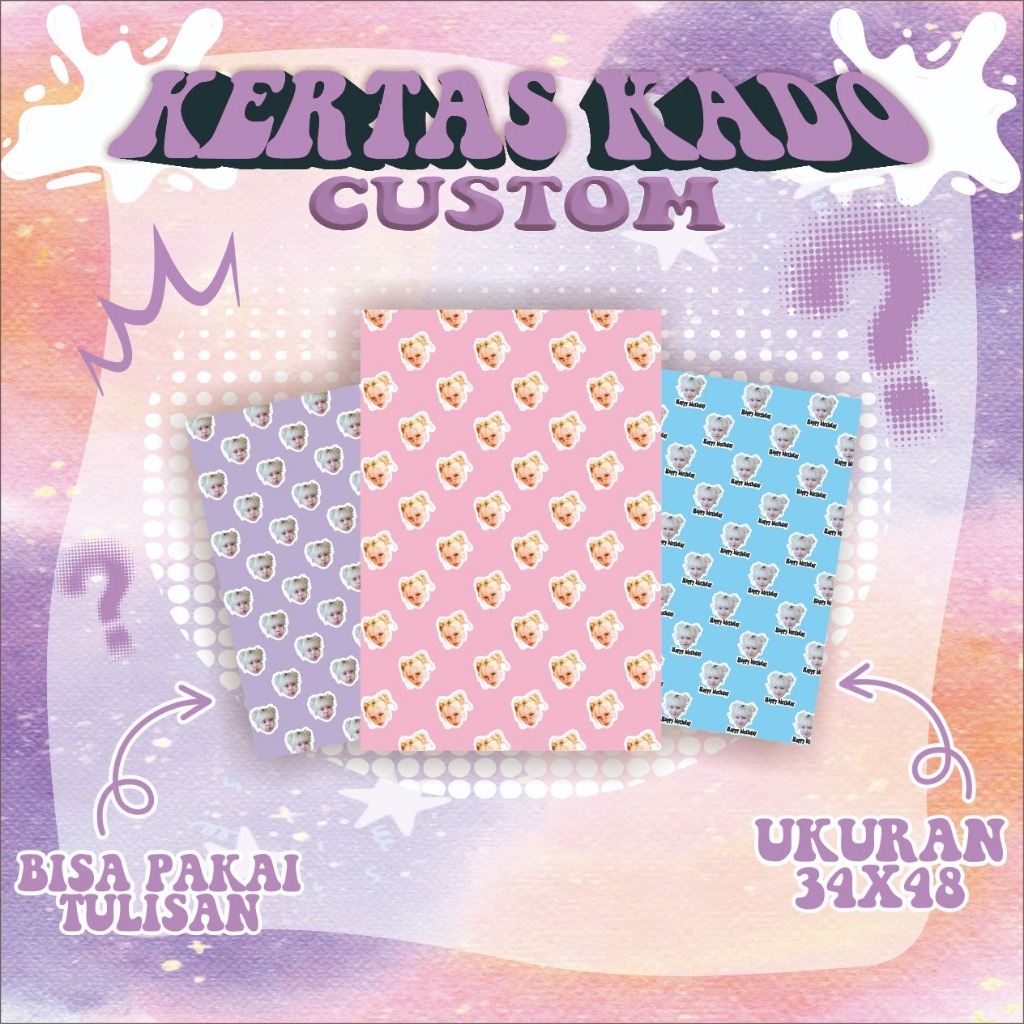 

Kertas Kado aesthetic / KERTAS KADO CUSTOM / KERTAS KADO CUSTOM termurah kertas kado ukuran A3+