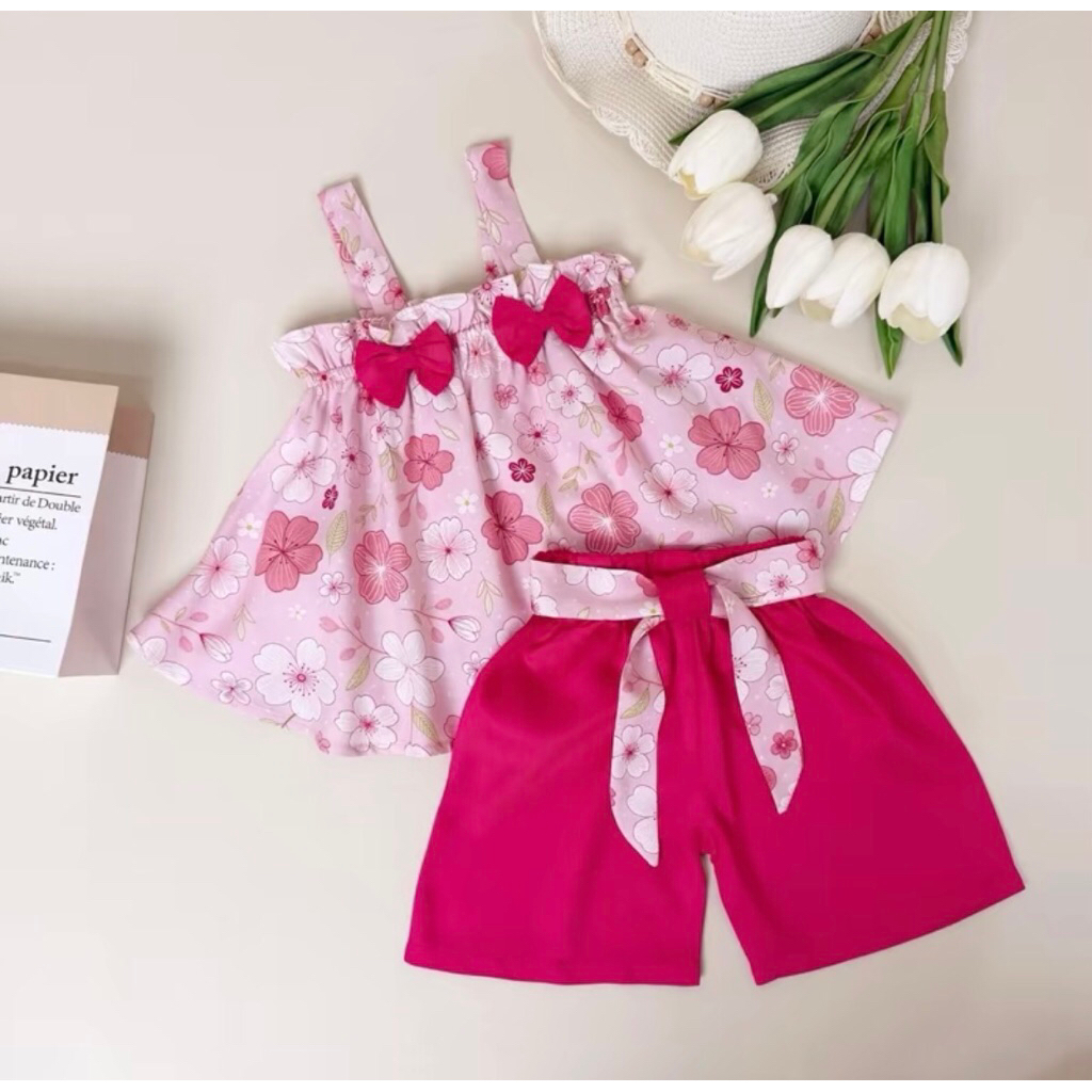 One set leona setelan anak perempuan