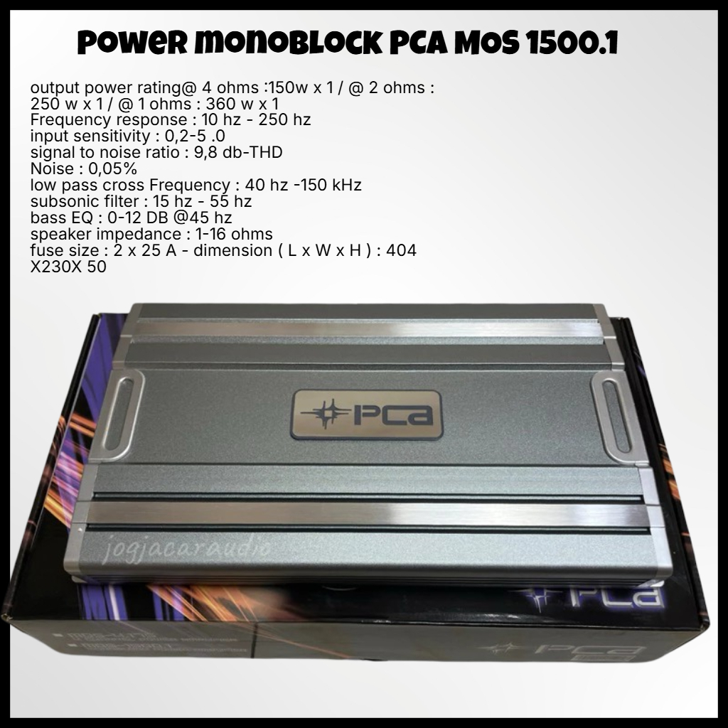 Power Monoblok PCA MOS-1500.1 Power Monoblock  PCA MOS-1500.1