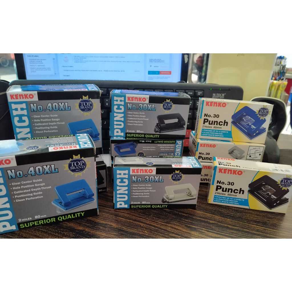 

PEMBOLONG KERTAS PERFORATOR KENKO 40 XL PEMBOLONG KERTAS 30 XL