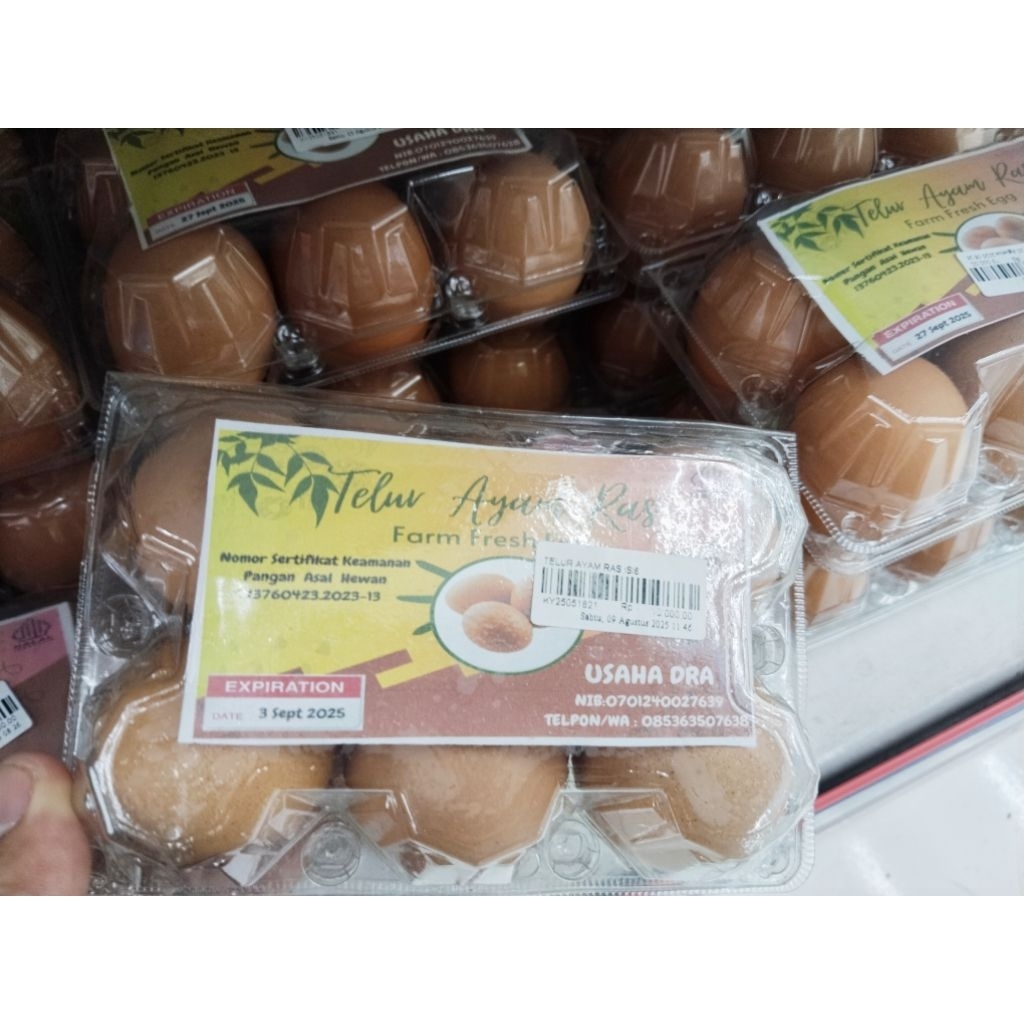 

Telur Ayam Ras isi 6 Butir ( USAHA DRA )