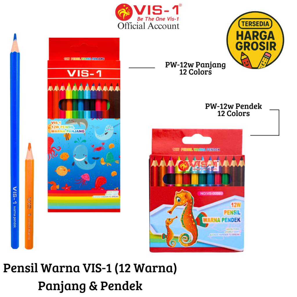 

VIS-1 - Pensil Warna Biasa / Color Pencil / Pensil Warna Color Pencils Hexagonal Grip