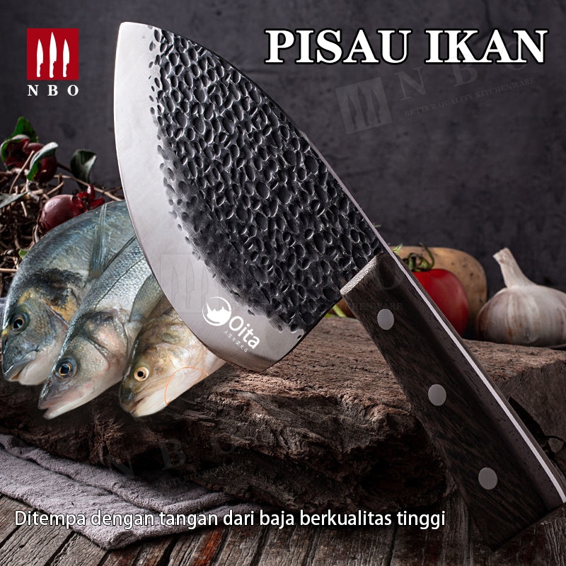 Pisau Ikan Pisau Dapur Professional Super Tajam Chef Knife Golok Daging  tajam