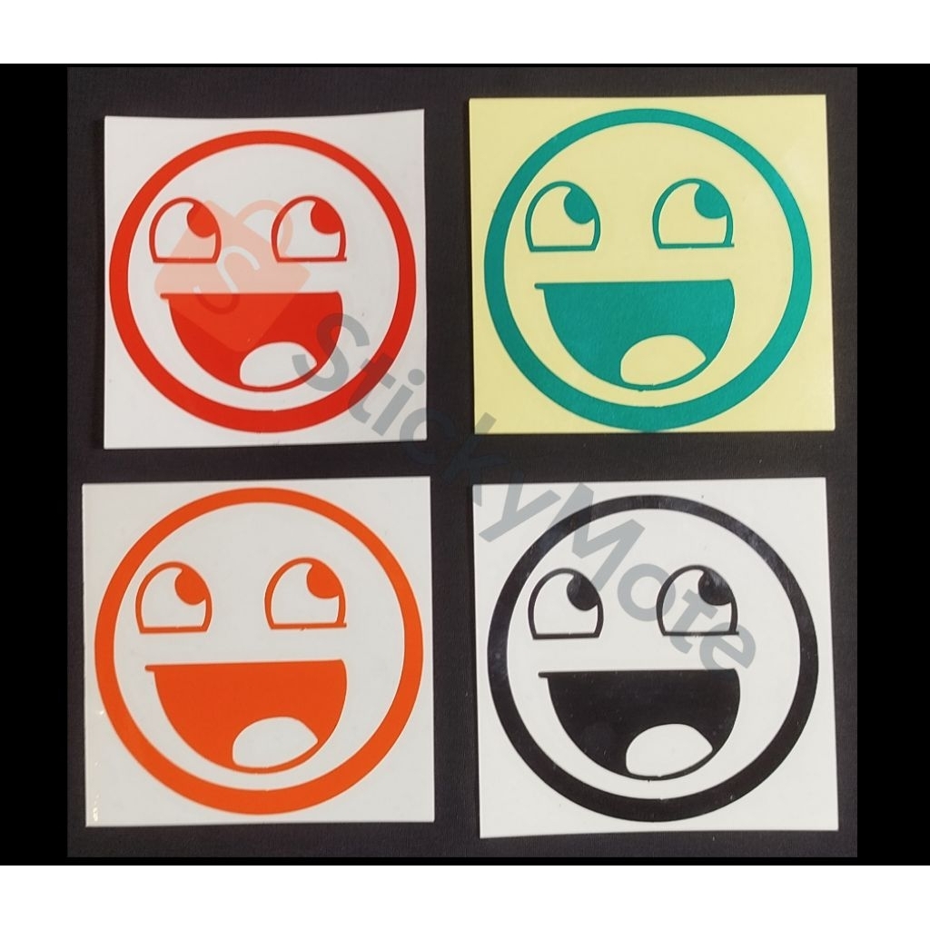 

Stiker Vinyl Meme Awesome Face | Stiker Lucu Unik Tahan Air