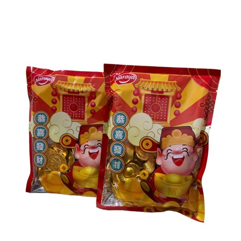 

Naraya Gold Coin Chocolate Coklat Koin imlek 200g Coklat Yuanbao Candy Imlek