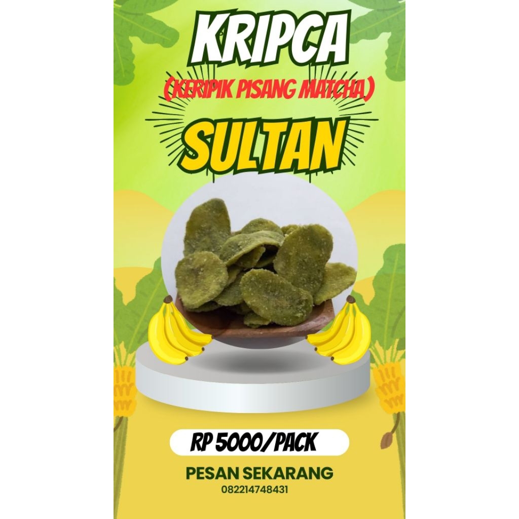 

krpik pisang matcha sultan