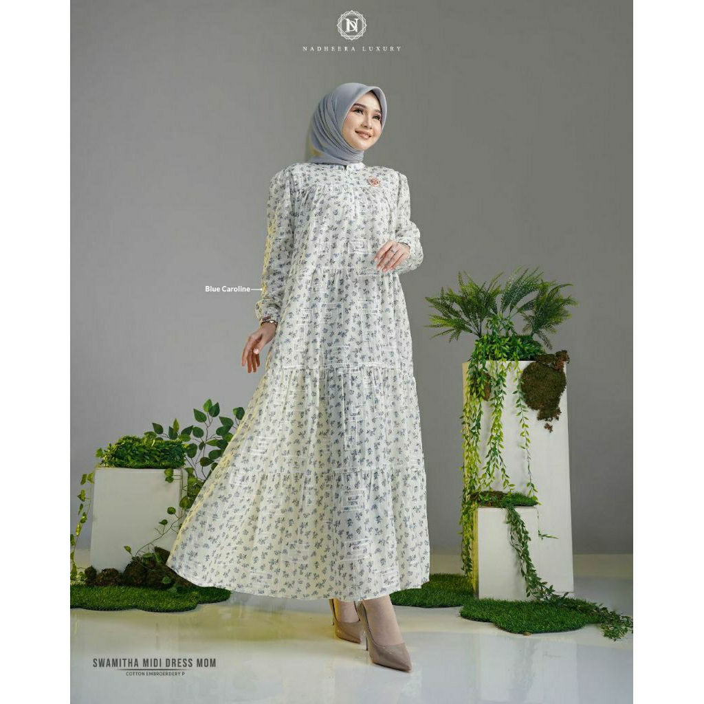 NADHEERA LUXURY SWAMITHA MIDI DRESS / GAMIS NADHEERA TERBARU