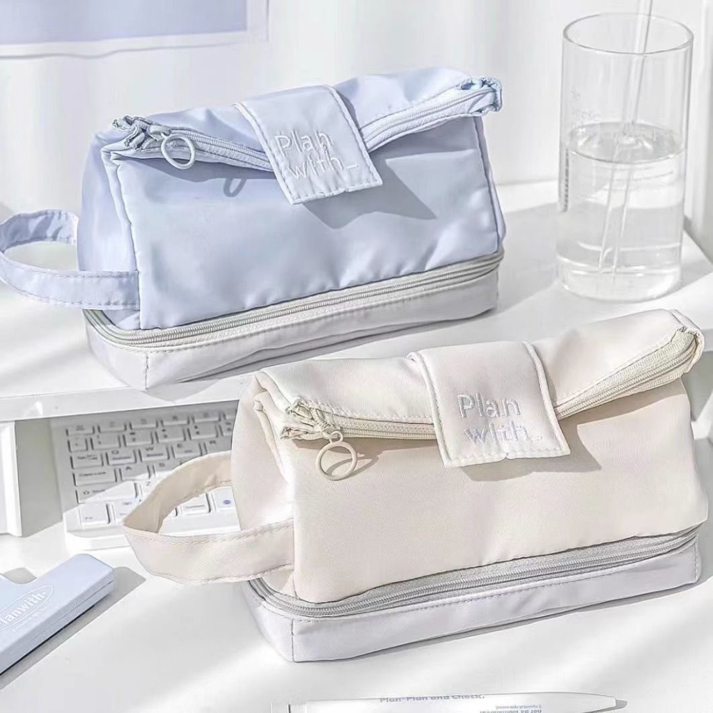 

[Artopia] Tepak Pensil Plan With Lipat Pencil Case Fold Double Layer 2 Kompartemen Besar