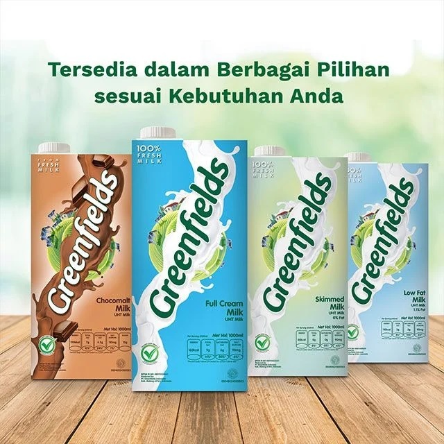 

Susu UHT GreenField 950 ml All Varian Susu Green Field Full Cream Coklat Skim Low Fat