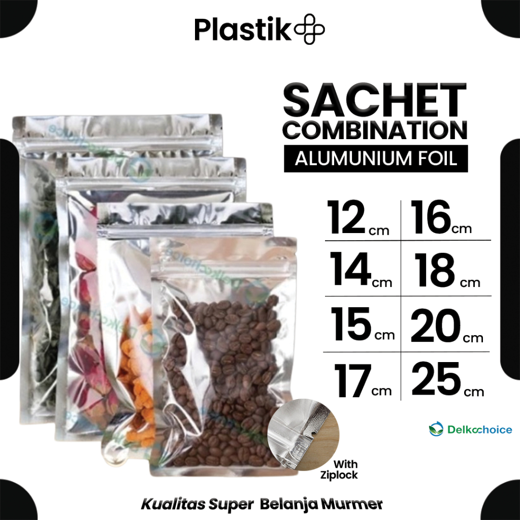 Makanan Bungkus Kemasan Food Grade Sachet Bag Saset Ziplock Kombinasi