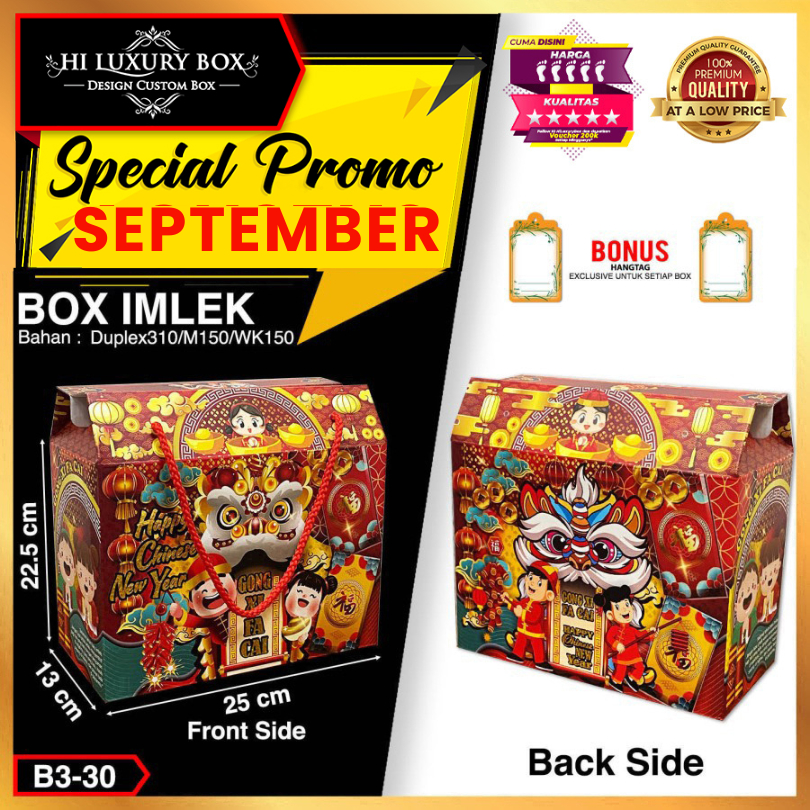 

kotak imlek|box hampers|gable box|box imlek|packaging imlek|B3-30