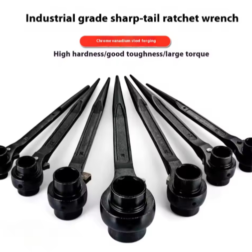Kunci Pas Ring Ratchet Skafolding Hitam Rachet Scafolding Torsi Torque Kombinasi Double 2 Arah Ujung