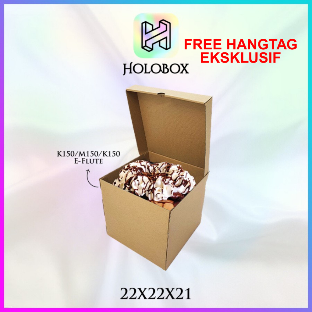 

Kardus / Box Kado / Dus / Kotak Kado / Packaging / Cake / Corrugated / Serbaguna Uk.22x22x21