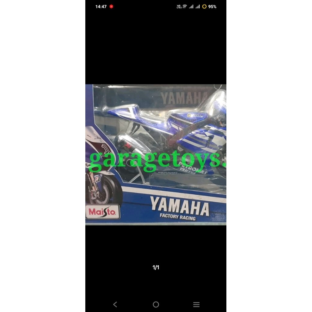 Maisto 1:10 Diecast MOTOGP Yamaha 2011 Jorge Lorenzo World Champion