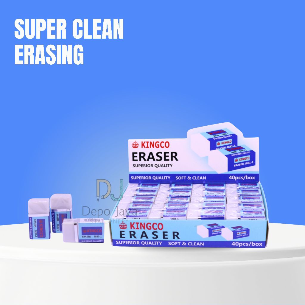 

[1 PAK 40 PCS] KINGCO PENGHAPUS ERASER PENSIL 1881-1