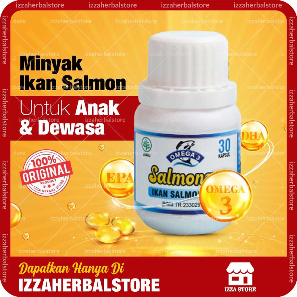 SALMONZA Kapsul MINYAK IKAN SALMON Original Untuk Anak Original BPOM Aman