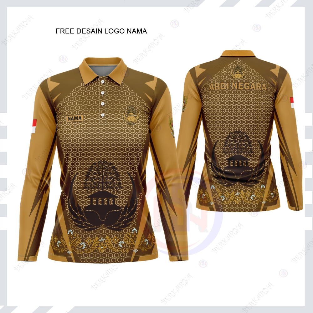 KAOS POLO KORPRI WANITA / JERSEY TUNIK KORPRI MUSLIMAH / BAJU JERSEY KORPRI PRINTING