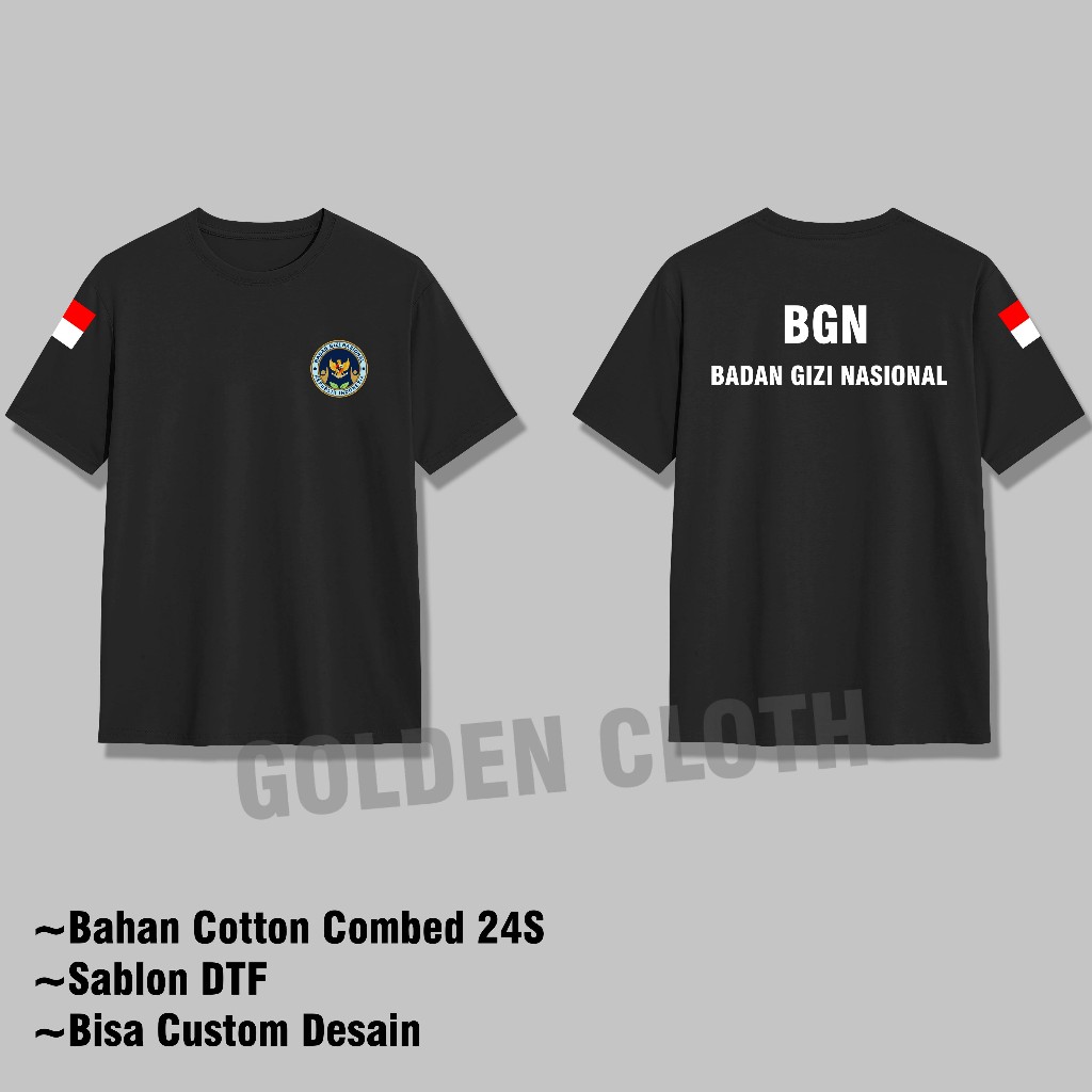 BAJU KAOS BADAN GIZI NASIONAL PROGRAM MBG LENGAN PENDEK