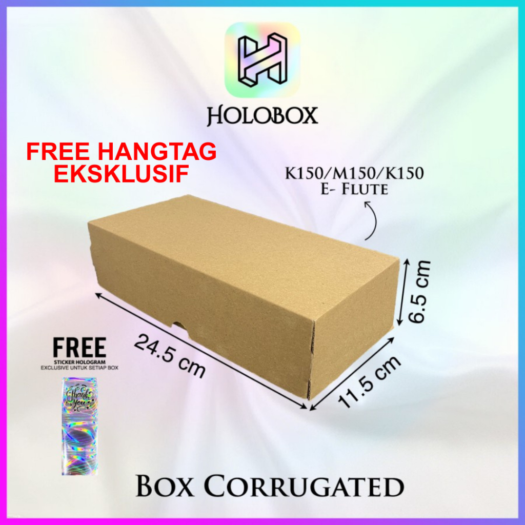 

Box/Dus/Kotak Polos/Packaging/Cake/Bolu/Serbaguna Uk.24.5x11.5x6.5