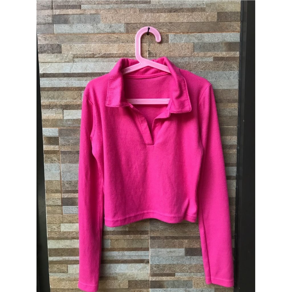 Preloved-Crop Pink Fuchsia