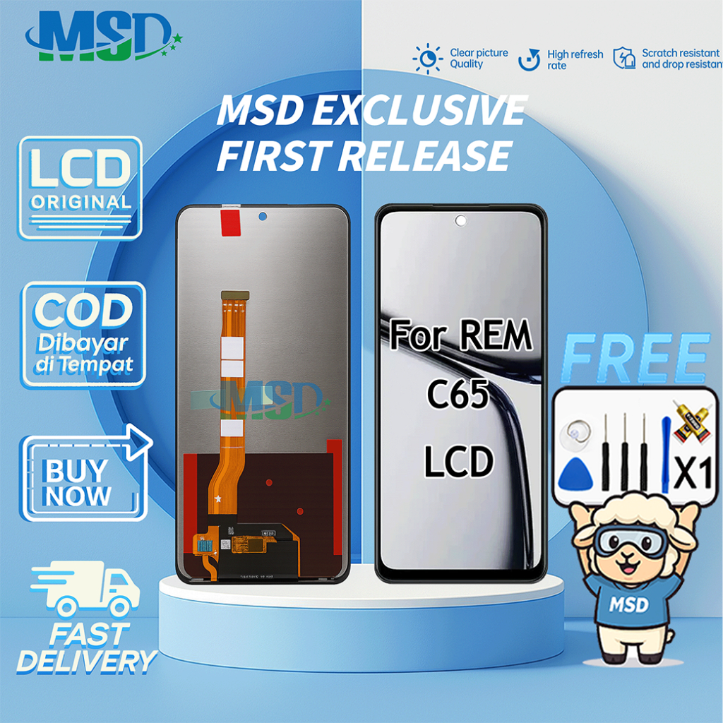 LCD REALME C65 / A60 / A3X / A3 PRO  UNIVERSAL FULLSET Touchscreen LCD HP OG ASUGAR/MSD