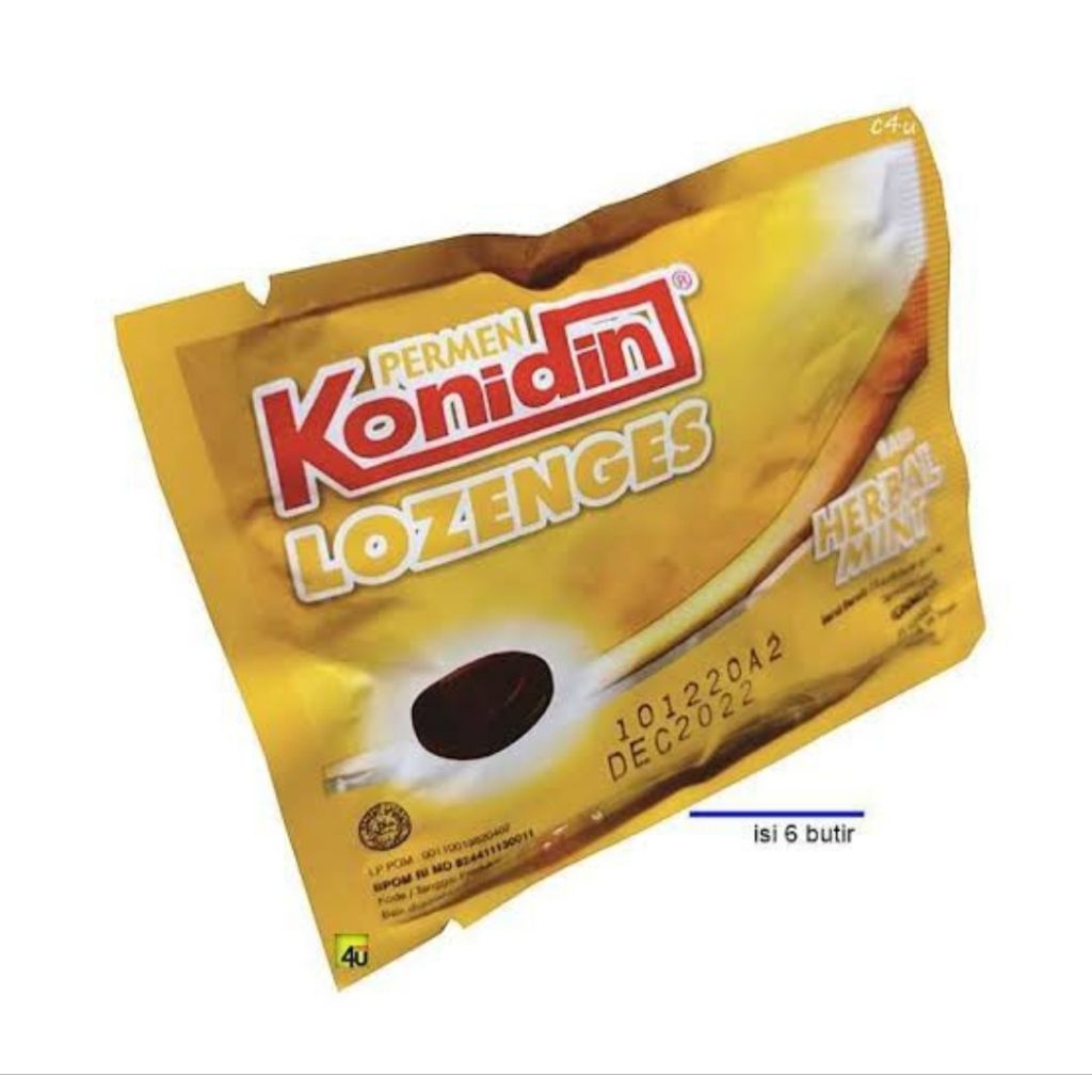 

KONIDIN LOZENGES HERBAL, LOZENGES RASA MINT 1 SACHET 15 GR