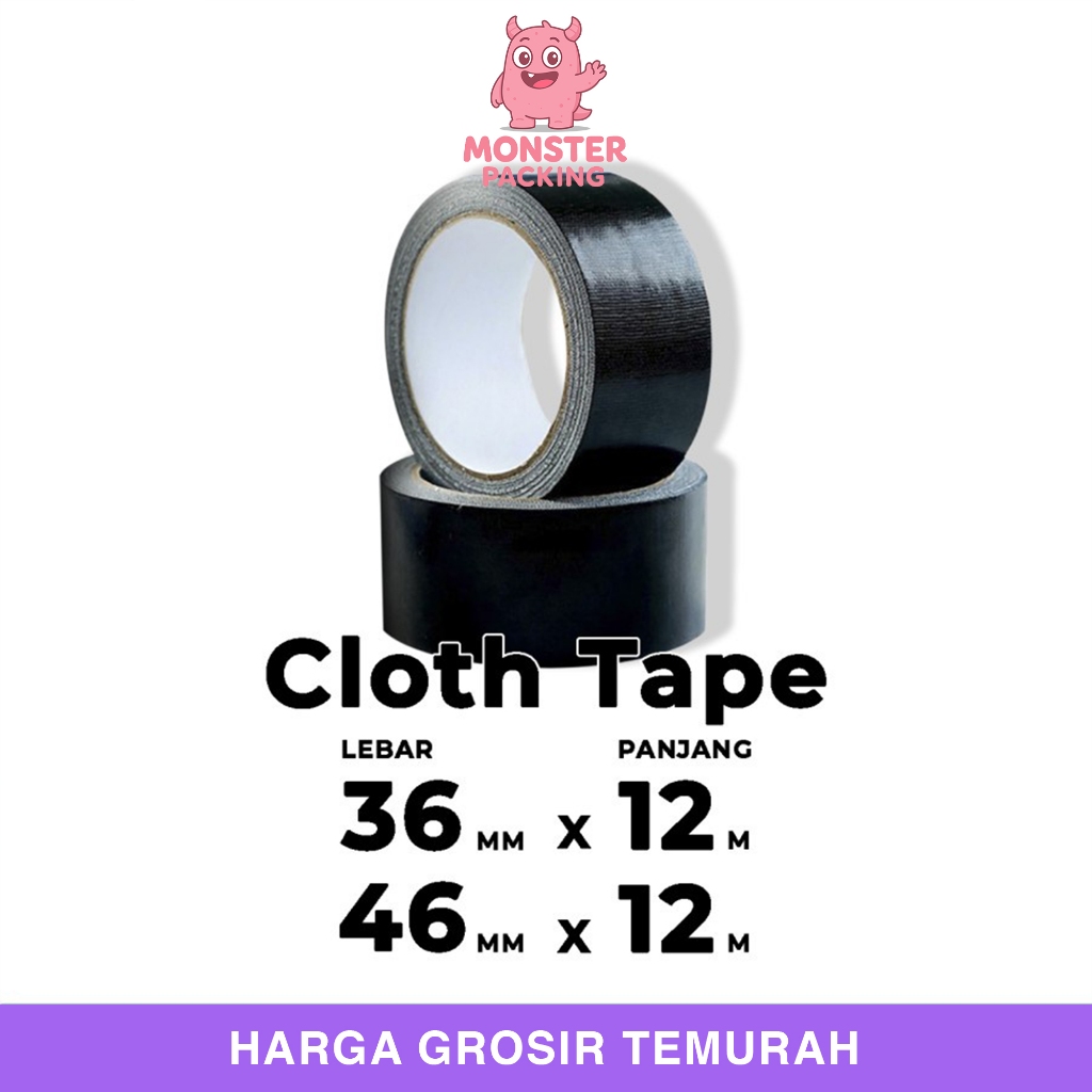 

Lakban Kain Cloth Tape isolasi kain Solatip rusfet satuan premium