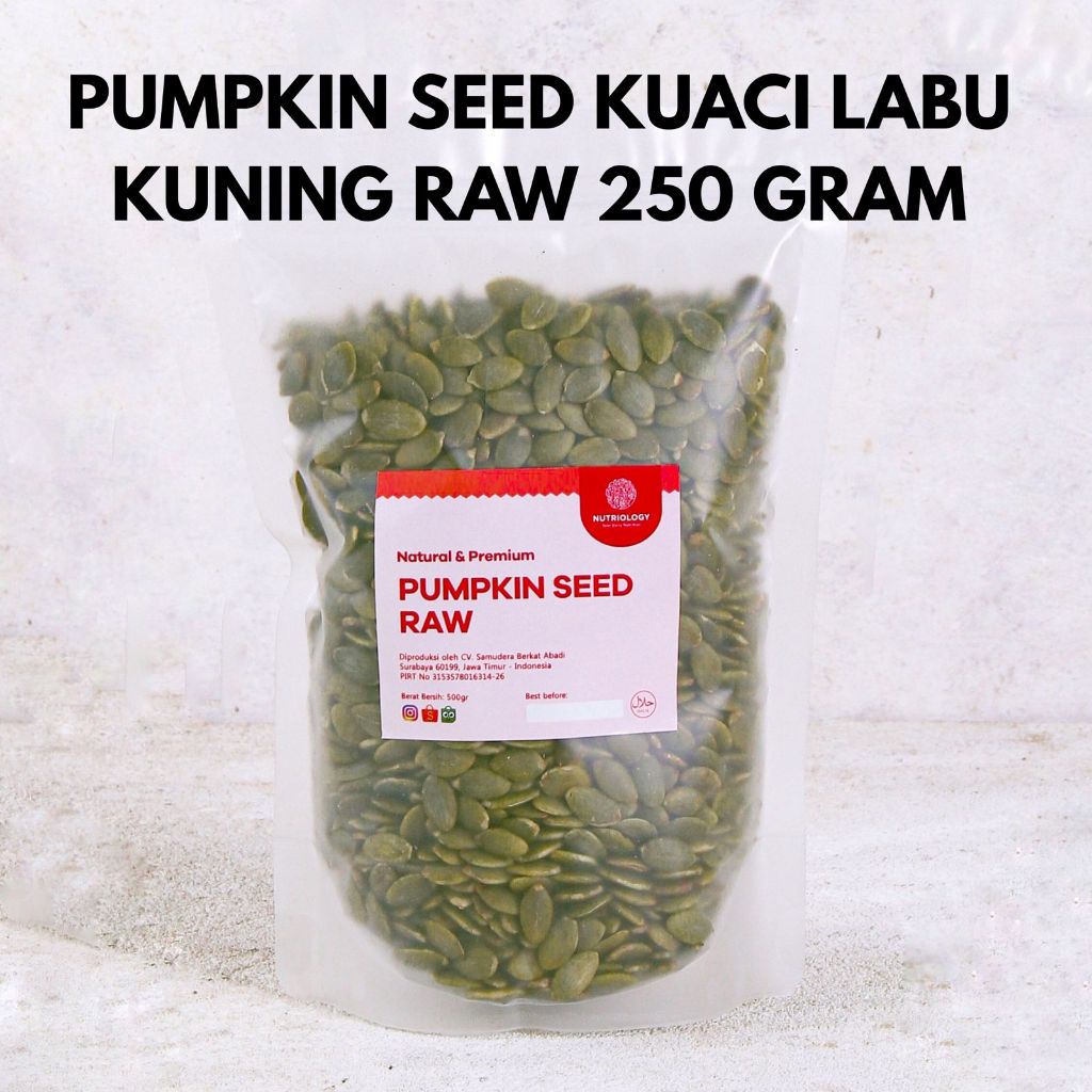 

Pumpkin Seed Raw 250 gr Kuaci Biji Labu Mentah Natural Premium Alami Healthy Seed Superfood
