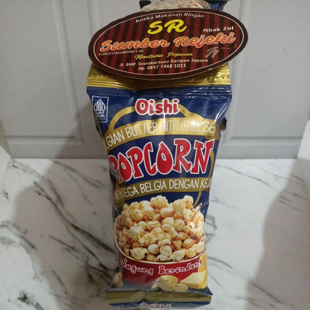 

OISHI POPCORN MENTEGA BELGIA DENGAN KEJU ISI 10PCS