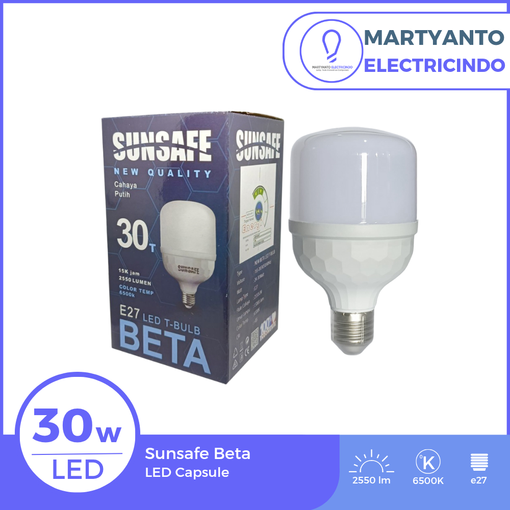 Lampu LED Capsule Sunsafe Beta 30 Watt Warna Putih
