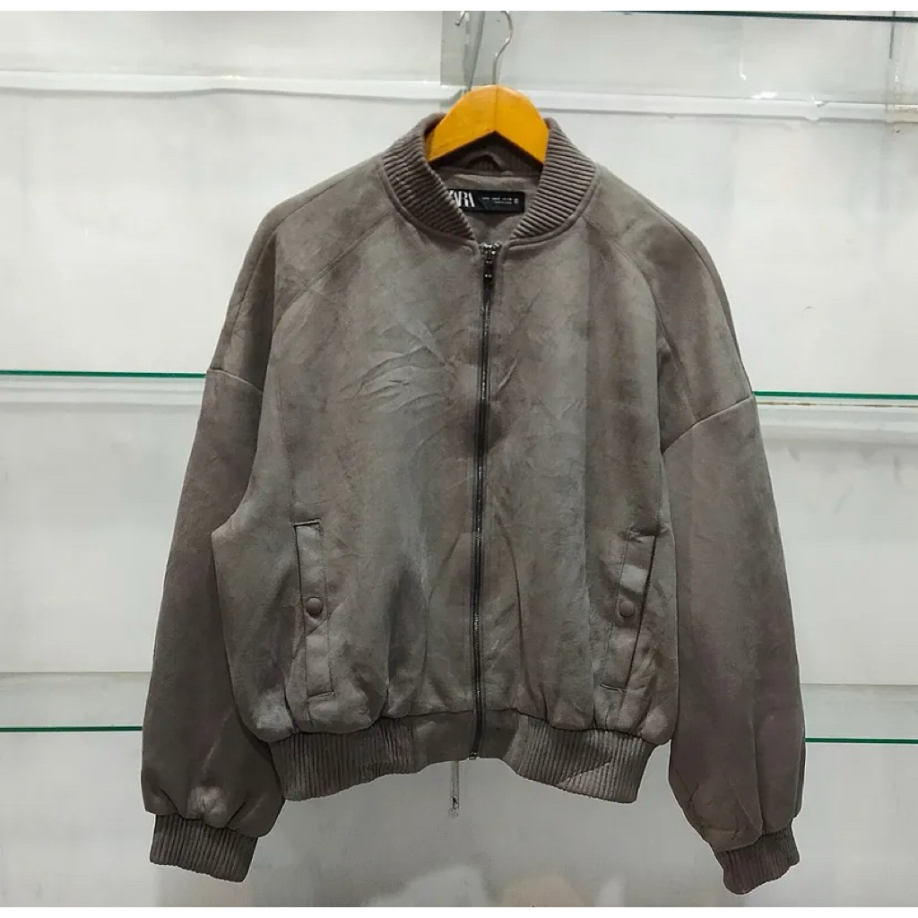 BOMBER JACKET ZARA SUEDE