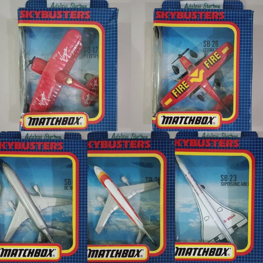 matchbox skybusters sky busters sb-12 sb12 pitts special fly virgin atlantic sb-26 sb26 cessna 210 f