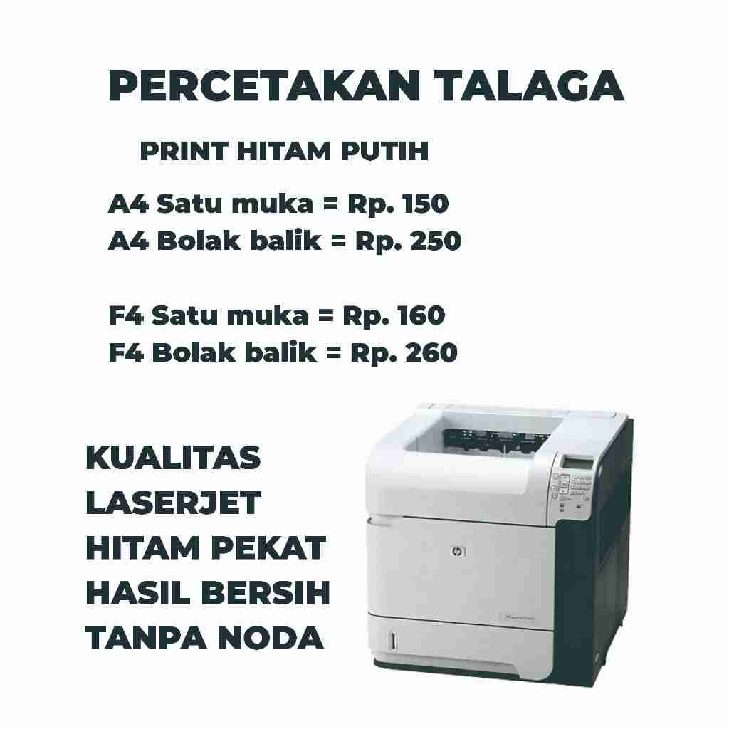 

Print hitam putih cetak hvs a4 a5 f4 kualitas laserjet hitam pekat bersih (bukan fotocopy)