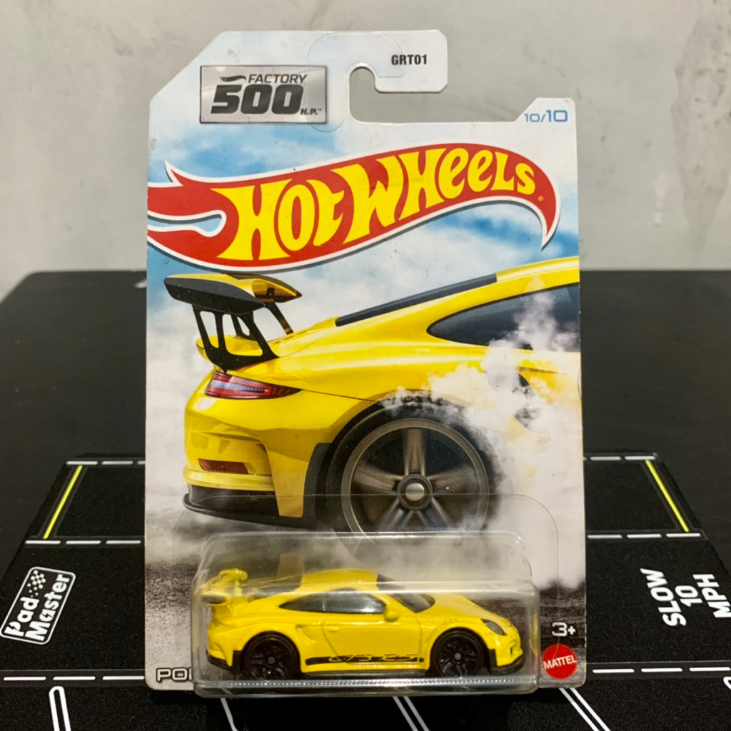 Hot Wheels Porsche 911 GT3 RS Yellow 500 HP Edition Rare