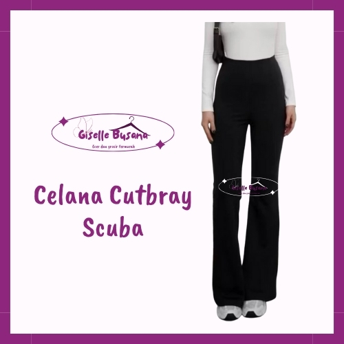 Celana Cutbray Scuba Premium Import