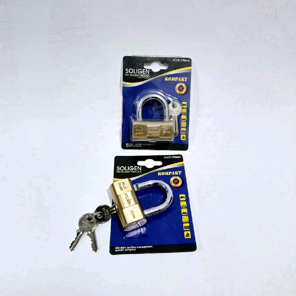 Gembok Kuningan SOLIGEN Per 40mm 50mm / Gembok Balok Kuningan SOLIGEN