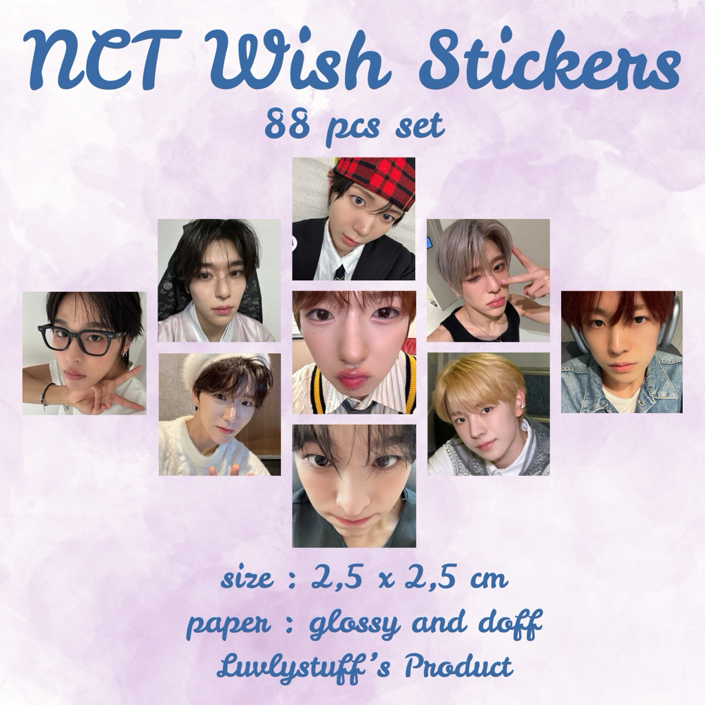 

[Luvlystuff] 88 pcs NCT WISH STICKER DECO || STIKER KPOP MAILS SION YUSHI RIKU JAEHEE RYO SAKUYA
