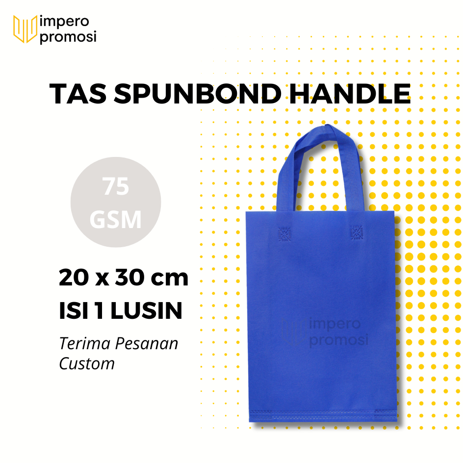 

Impero - GOODIE BAG SPUNBOND HANDLE 20x30 / Harga Lusinan / Kantong Belanja Murah (Biru)