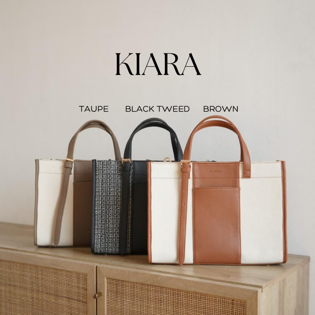 BY MAR - Kiara (Zipper) / Handbag Wanita / Tote Bag / Sling Bag / Shoulder Bag / Casual Bag